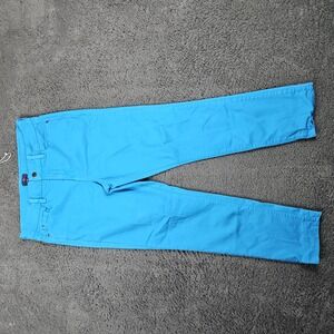 NYDJ Jeans Womens 10 Turquoise Blue Skinny Stretch‎ Lift Tuck Mid Rise